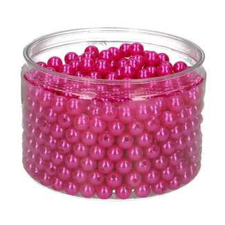 4A Perles décoratives | Couleur : Fuchsia | Diamètre 10 millimètres | Par 600 perles