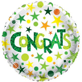 4A Party! Balloon Eco “Congrats” | Colour: Green | Diameter 45 centimetres | Per 10 balloons