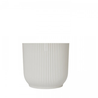 4A Plastic Flowerpot Plant Pot Vibes | Colour: White | Diameter 14 centimetres | Height 13 centimetres | Per 8 flowerpots