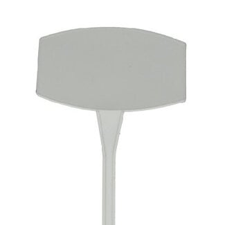 4A Blumengeschäft Schräges Stecketikett | Farbe: Naturweiß | Länge 45 Zentimeter | Pro 10 Stecketiketten