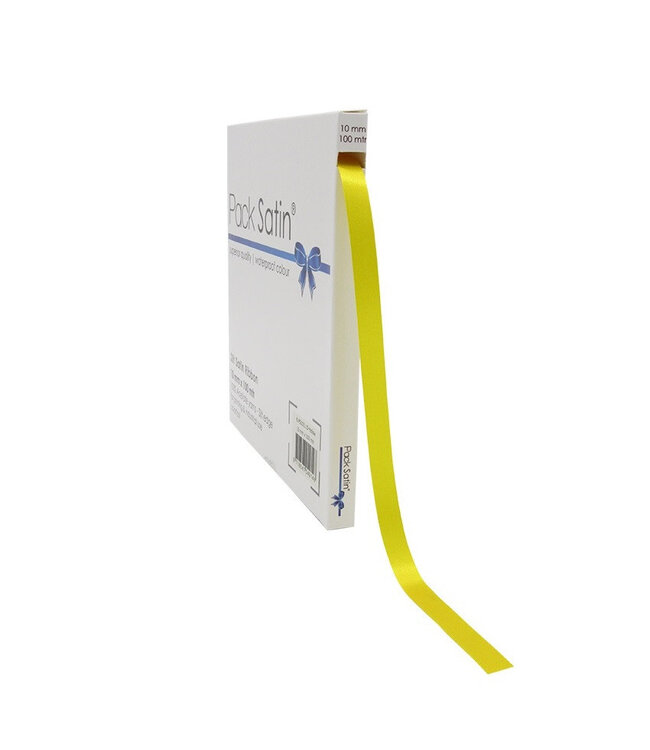 Gelbes Satinband | Breite 10 Millimeter | Länge 100 Meter | Pro Stück bestellbar