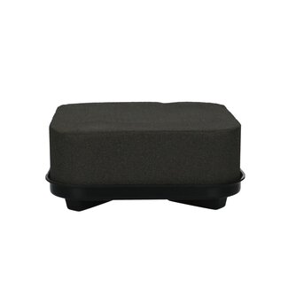 4A Coussin carré Noir Oasis Eychenne | Largeur 20 centimètres | Par 6 pièces