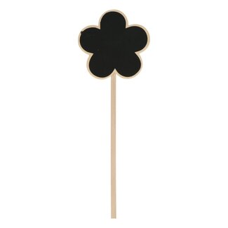 4A Blumengeschäft Holzstecketikett Blume | Farbe: Schwarz | Durchmesser 9 Zentimeter | Länge 40 Zentimeter | Pro 10 Stecketiketten