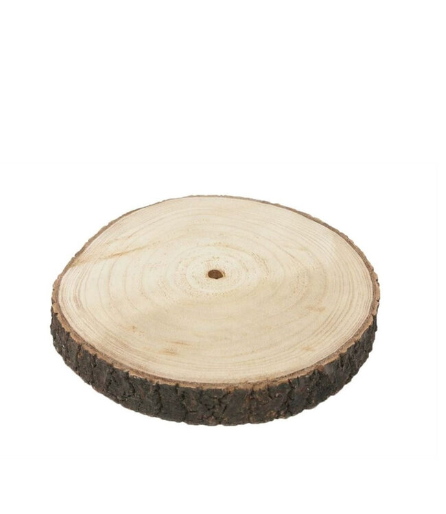 Getrocknete Holzscheibe Apollonia | Farbe: Hellbraun | Trockenblumendekoration | Durchmesser 46 Zentimeter | Pro Stück