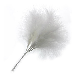 4A Natural White Feather Picks | Length 25 centimetres | Pack of 6