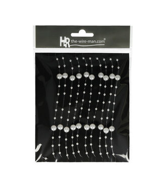 4A Pearl Garland Wire | Colour: Natural White | Length 3 metres | Per garland