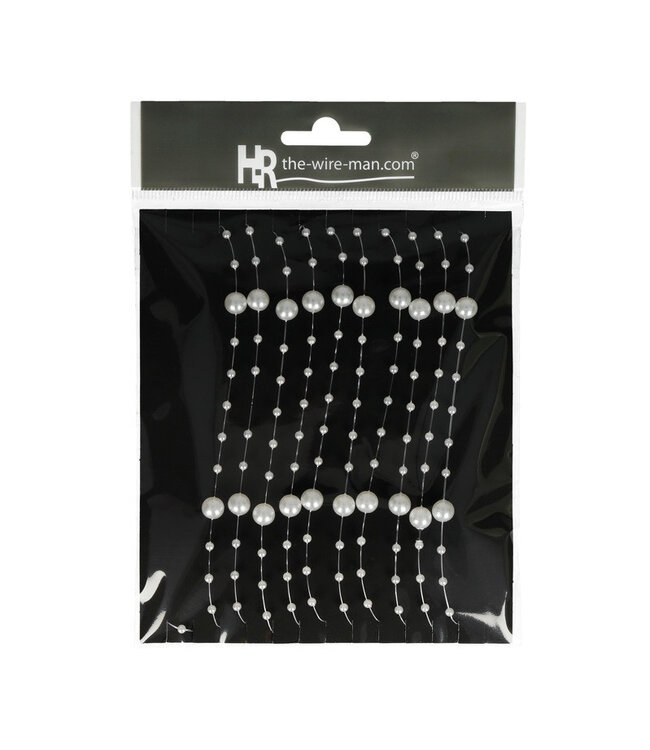 Guirlande de perles Fil | Couleur : Blanc Naturel | Longueur 3 mètres | Par guirlande