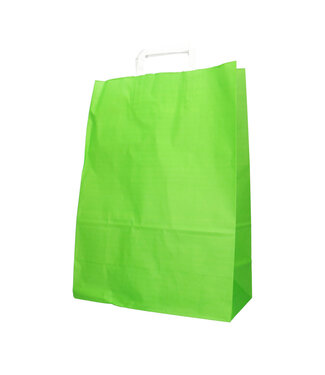 4A Papiertüten | Farbe: Hellgrün | Länge 32 Zentimeter | Breite 15 Zentimeter | Höhe 43 Zentimeter | Pro 50 Tüten