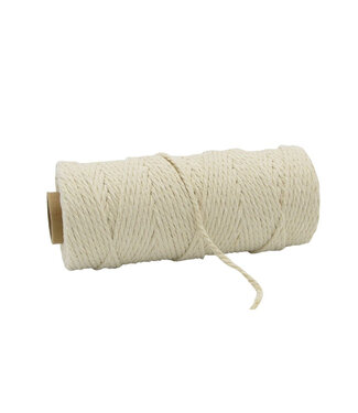 4A Cream Coloured Macrame Cotton Cord Rope | Diameter 3 millimetres | Length 100 metres | Per piece