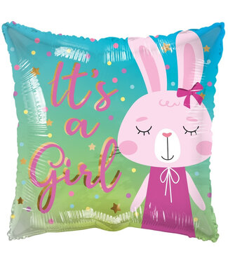 4A Fête ! Ballon Éco "C'est une fille" | Couleur : Rose | Diamètre 45 centimètres | Par 10 ballons