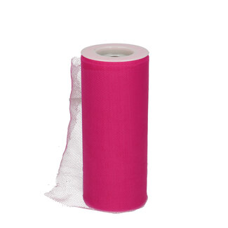 4A Fuchsia Tüll Stoff | Breite 150 Millimeter | Länge 23 Meter | Pro Stück