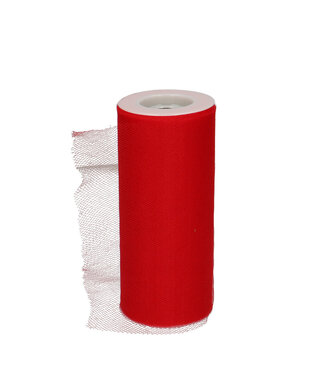 4A Red Tulle Ribbon | Width 150 millimetres | Length 23 metres | Per piece
