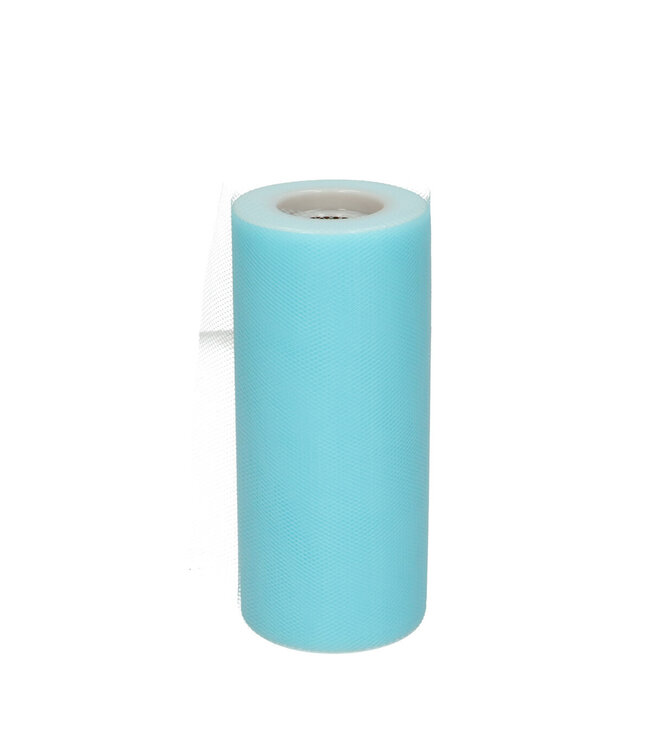 Hellblaues Tüllband | Breite 150 Millimeter | Länge 23 Meter | Pro Stück bestellbar