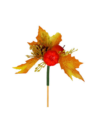 4A Herfst Decoratie Bijsteker | Kleur: Gemengde Kleuren | Lengte bijsteker ± 50 centimeter | Lengte decoratie 8 centimeter | Per 10 bijstekers