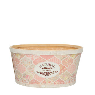 4A Pot de fleurs en bois "Garden" | Couleur : Rose clair | Longueur 22 centimètres | Largeur 18 centimètres | Hauteur 11 centimètres | Par 10 jardinières