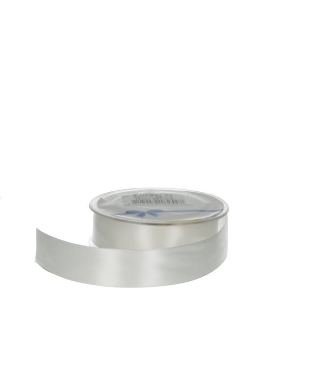 Naturweißes Satinband | Breite 25 Millimeter | Länge 25 Meter | Pro Stück bestellbar