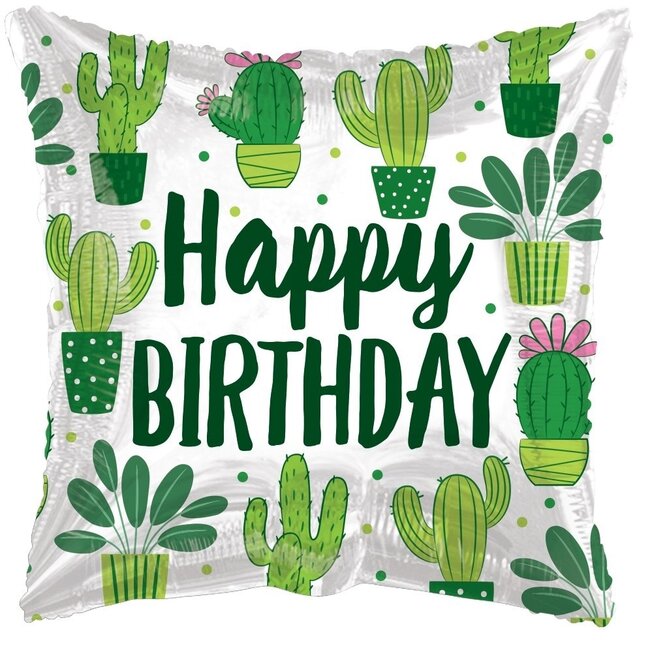 Party! Eco Balloon “Happy Birthday” | Colour: Green | Diameter 45 centimetres | Per 10 balloons