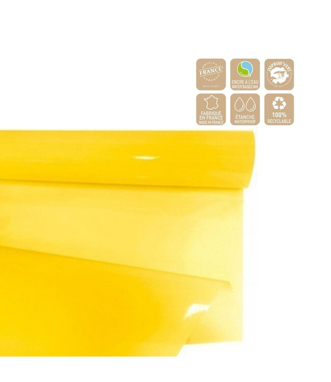 Film on Roll “Clayrbril” | Colour: Yellow | Width 70 centimetres | Length 50 metres | Per roll