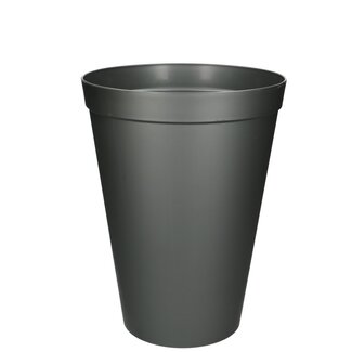 4A Vase en plastique | Couleur : Gris | Diamètre 25 centimètres | Hauteur 33 centimètres | Contenance 10 litres | Par vase