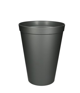 4A Vase en plastique | Couleur : Gris | Diamètre 25 centimètres | Hauteur 33 centimètres | Contenance 10 litres | Par vase