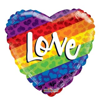 4A Fête ! Ballon "Rainbow Love" | Couleur : Couleurs Mélangées | Diamètre 45 centimètres | Par 10 ballons