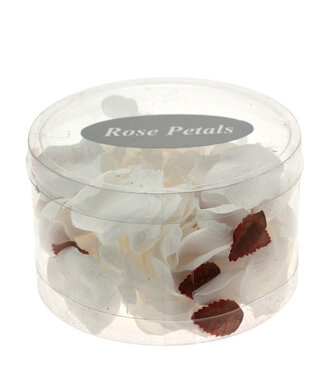 4A Rozenblaadjes kunstbloemen | Kleur: Naturelle Wit | Per 150 rozenblaadjes
