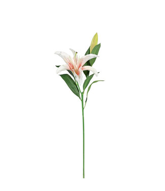 4A Lys Fleur Artificielle | Couleur : Rose clair | Fleurs artificielles de Lilium | Longueur ± 72 centimètres | Par 12 fleurs artificielles