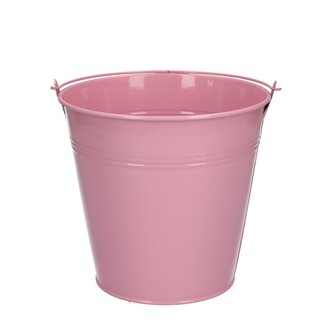 4A Zink Eimer Blumentopf Pflanzentopf | Farbe: Rosa | Durchmesser 16 Zentimeter | Höhe 15 Zentimeter | Pro 10 Eimer