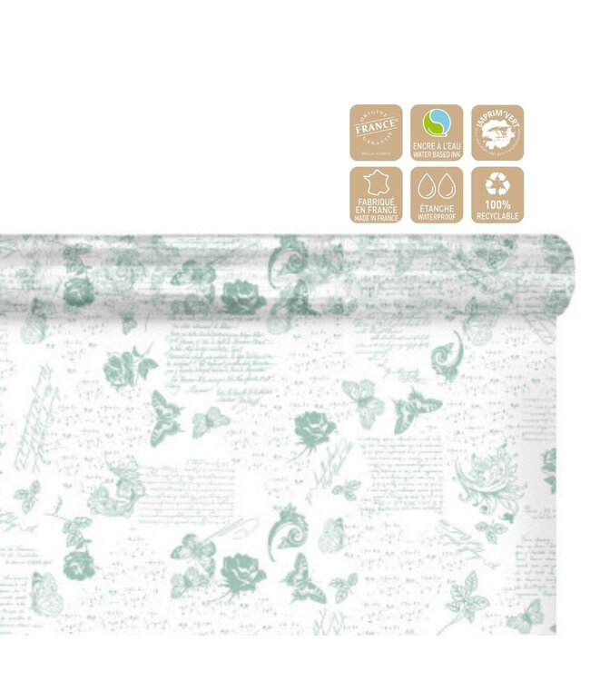 Film on Roll "Romance" | Colour: Green | Width 80 centimetres | Length 100 metres | Per roll