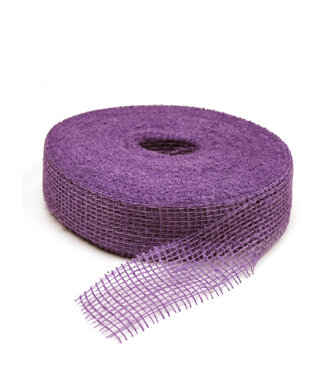 4A Lila Jute Band | Breite 50 Millimeter | Länge 40 Meter | Pro Stück