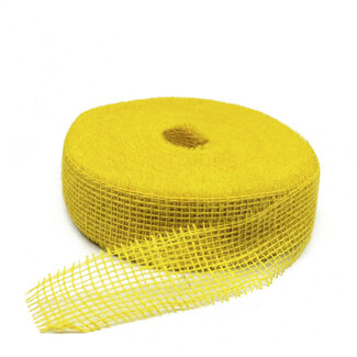 4A Geel Jute Lint | Breedte 50 millimeter | Lengte 40 meter | Per stuk