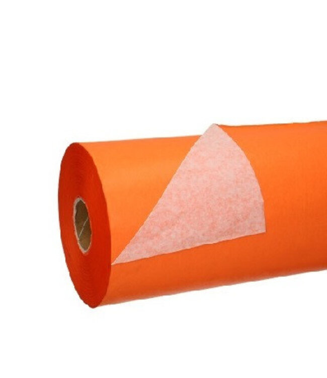 Papier en rouleau | Couleur : Orange | Largeur 25 centimètres | 50 grammes/m2 | Poids 1,25 kilo | Par rouleau