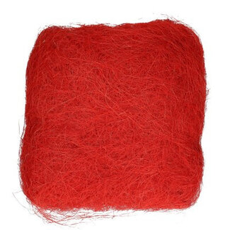 4A Dekoration Sisal | Farbe: Rot | Pro 250 Gramm