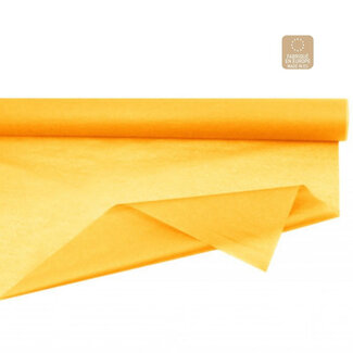 4A Papier de soie en rouleau | Couleur : Jaune foncé | Largeur 75 centimètres | Longueur 50 mètres | 28 grammes/m2 | Par rouleau