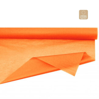 4A Seidenpapier auf Rolle | Farbe: Orange | Breite 75 Zentimeter | Länge 50 Meter | 28 Gramm/m2 | Pro Rolle