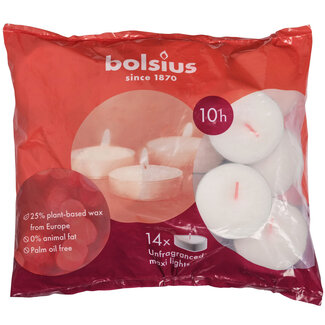 4A Maxi Bougie Chauffe-plat | Couleur : Blanc Naturel | Durée de combustion 10 heures | Par 14 bougies chauffe-plat