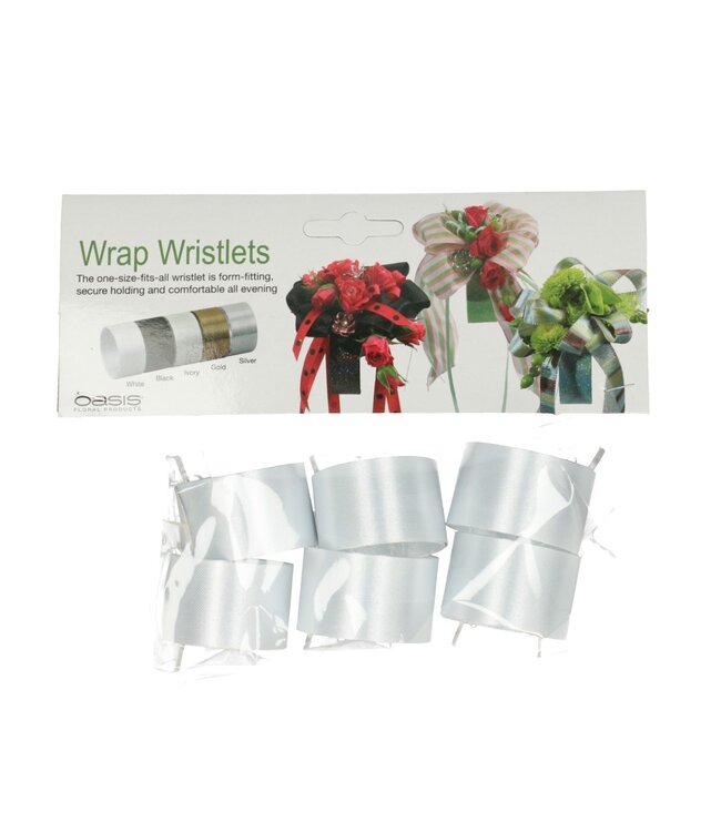 Bracelet Snapband Bande enroulable Bracelet | Couleur : Blanc Naturel | Largeur 2,5 centimètres | Longueur 23 centimètres | Par 6 bracelets