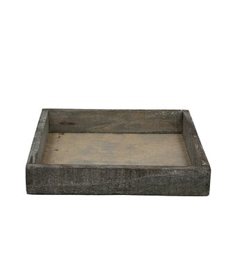 4A Houten Dienblad | Kleur: Grijs | Diameter 20 centimeter | Hoogte 3.5 centimeter | Per 4 dienbladen