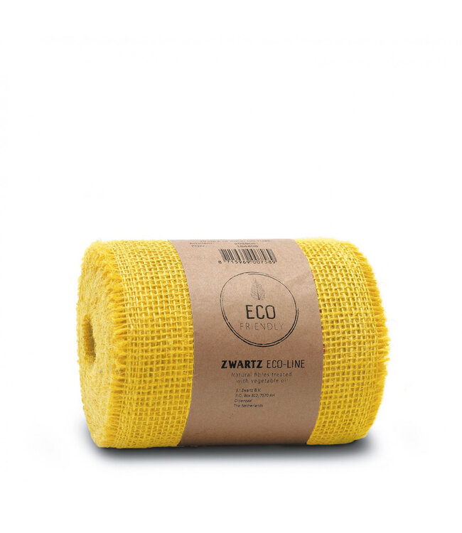 Yellow Jute Ribbon | Width 150 millimetres | Length 10 metres | Available per piece