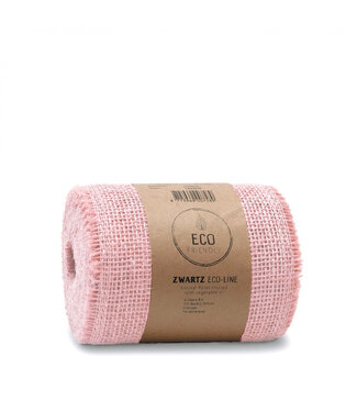 4A Lichtroze Jute Lint | Breedte 150 millimeter | Lengte 10 meter | Per stuk