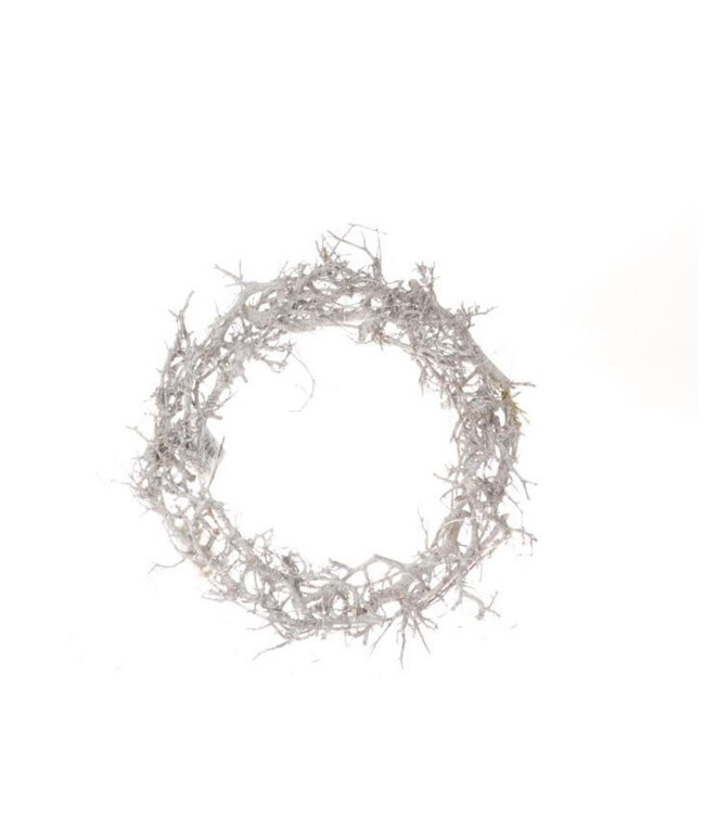 Bonsai Wreath with LED Lights | Colour: Natural White | Diameter 40 centimetres | Per wreath