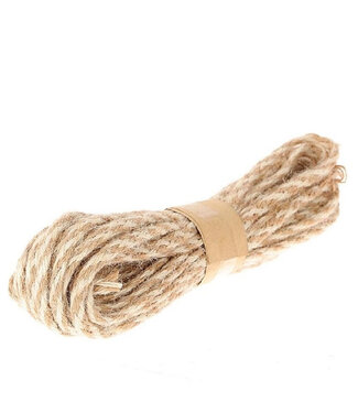 4A Corde en jute brun clair | Diamètre 4 millimètres | Longueur 7 mètres | Par pièce