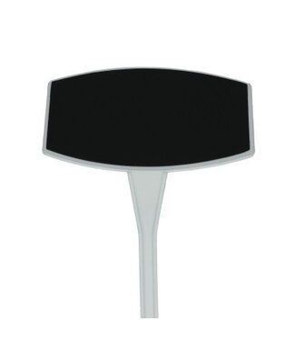 4A Blumengeschäft Schräges Stecketikett | Farbe: Schwarz Weiß | Länge 45 Zentimeter | Pro 10 Stecketiketten