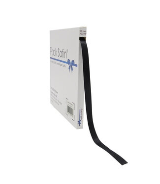 4A Ruban Satin Noir | Largeur 10 millimètres | Longueur 100 mètres | Par pièce