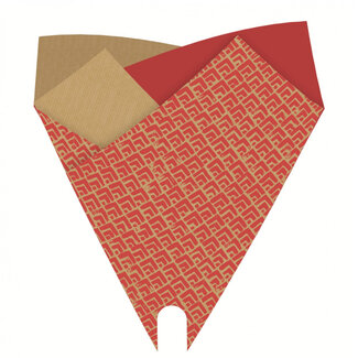 4A Housses Kraft Luz | Couleur : Rouge | Longueur 50 centimètres | Largeur 44 centimètres | Par 25 housses