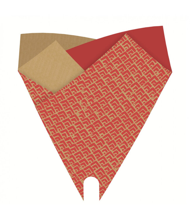 Kraft Luz Hüllen | Farbe: Rot | Länge 50 Zentimeter | Breite 44 Zentimeter | Pro 25 Hüllen