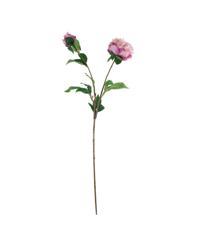 Pivoine Artificielle | Couleur : Lavande | Longueur ± 87 centimètres | Par 12 fleurs artificielles