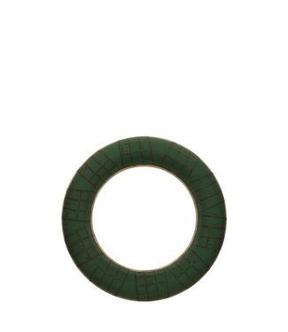 4A Steekschuim Basis Krans met Hout | Kleur: Groen | Diameter 40 centimeter | Per 2 kransen