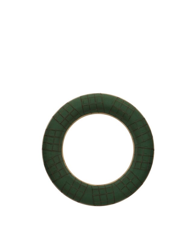 Couronne de Base en Mousse Florale avec Bois | Couleur : Vert | Diamètre 40 centimètres | Par 2 couronnes