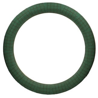 4A Floral Foam Base Wreath with Wood | Colour: Green | Diameter 75 centimetres | Per 2 wreaths